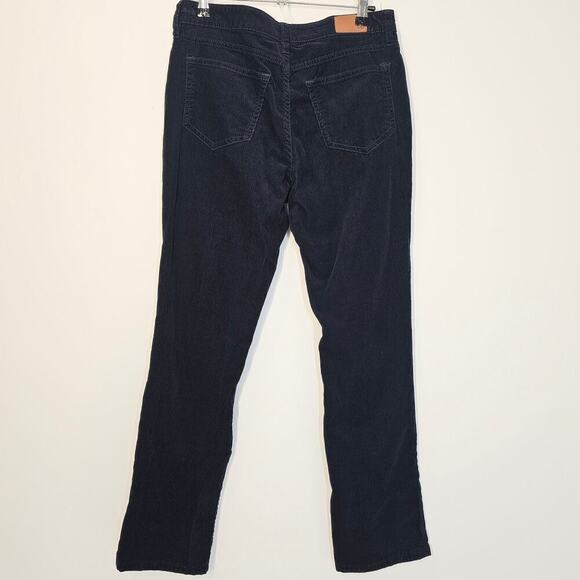 Lands' End Women's Corduroy Navy Blue‎ Mid Rise Straight Pants Size 8 - Picture 4 of 7